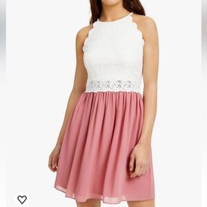 BCX Womens 2-Tone Fit & Flare Dress size 3